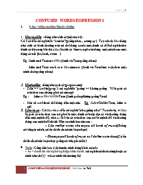 Confused wordsesspressions